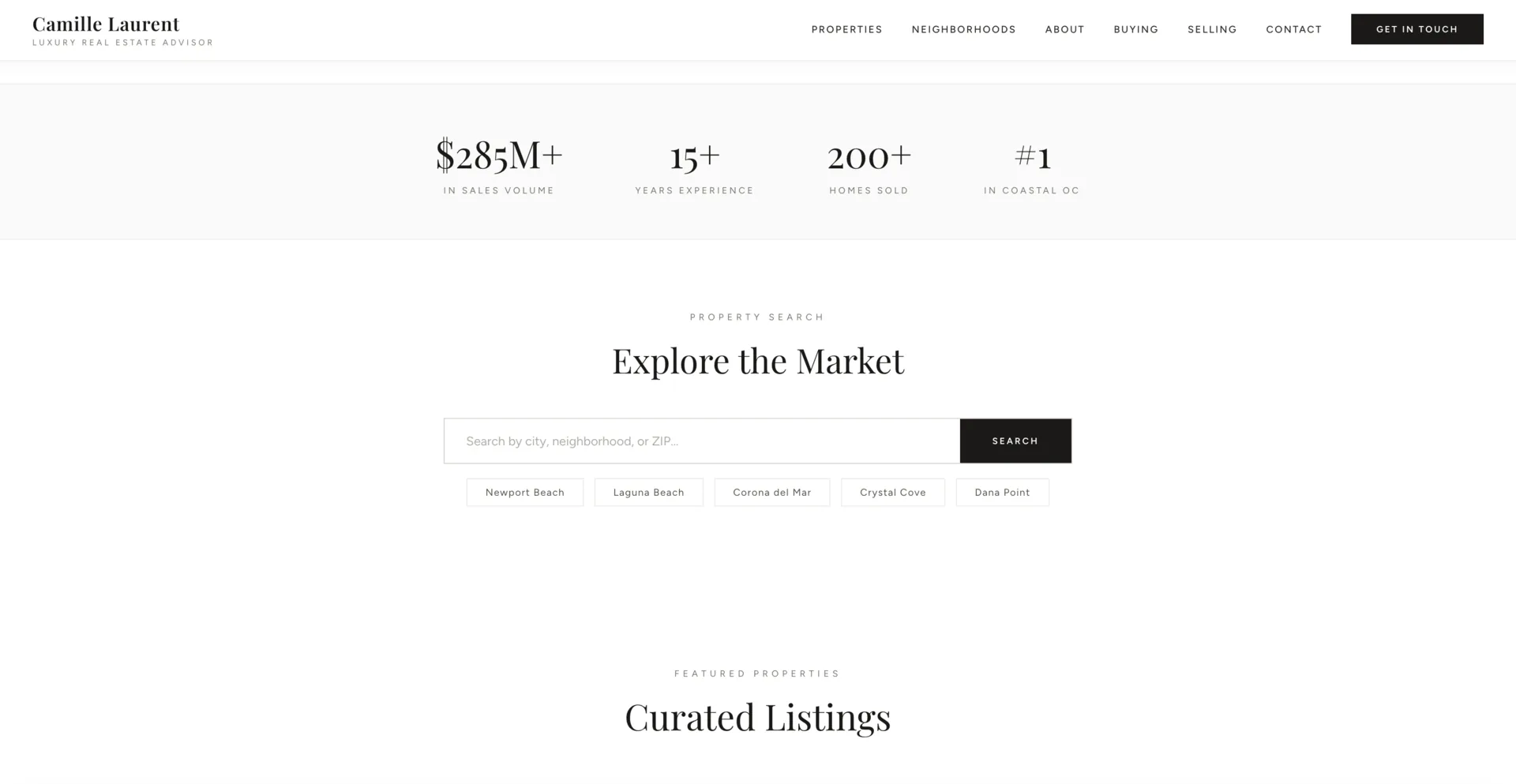 Pearl White Template — Homepage
