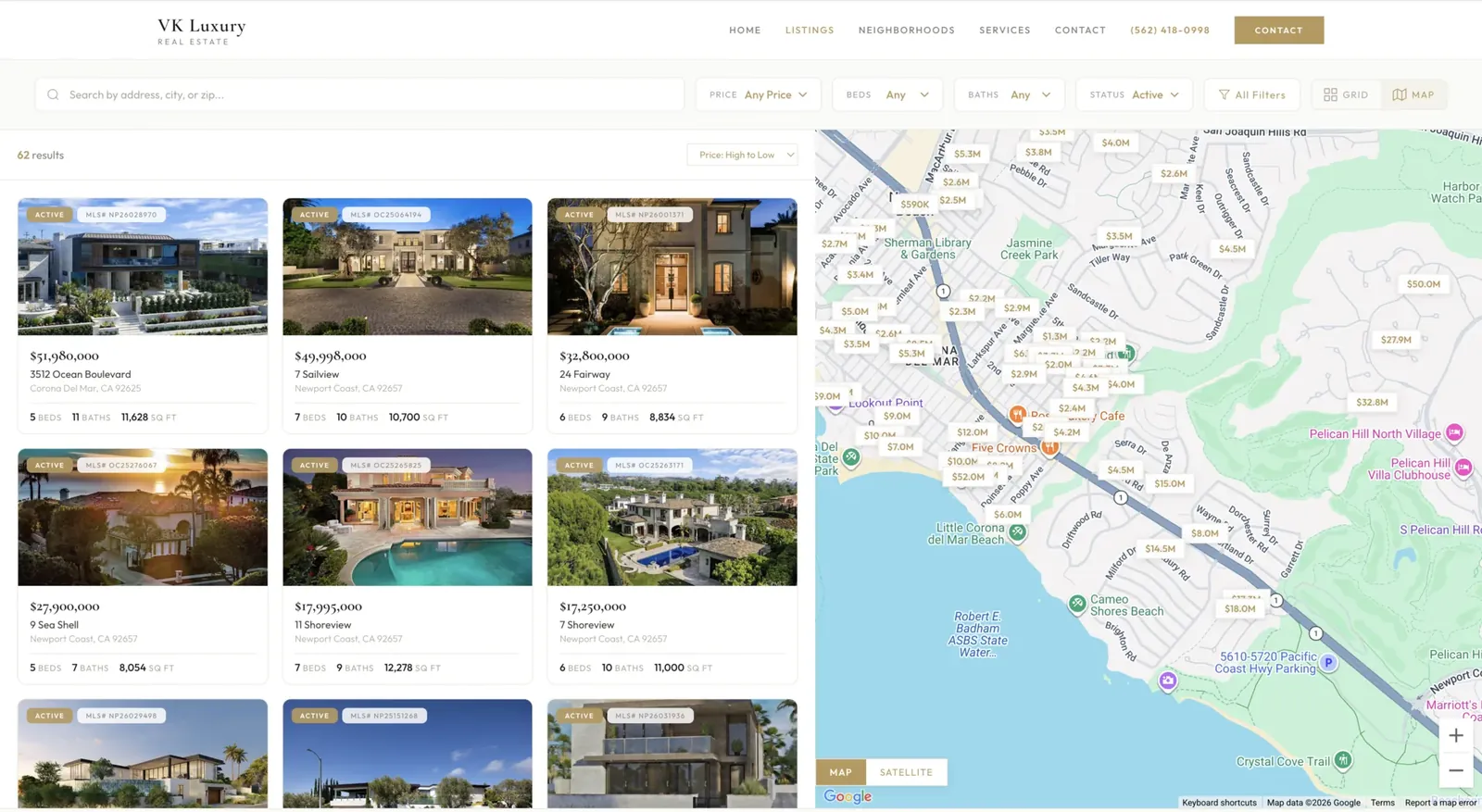 Custom IDX — Interactive Map View